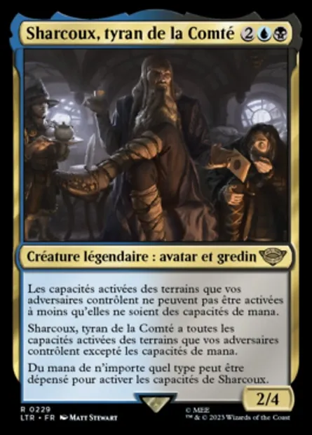 Sharcoux, tyran de la Comté, carte Magic LTR 229 — extension Le Seigneur des Anneaux : chroniques de la Terre du Milieu