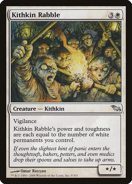 Kithkin Rabble, Magic card SHM 9 — Shadowmoor set