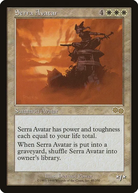 Serra Avatar, Magic card USG 45 — Urza's Saga set