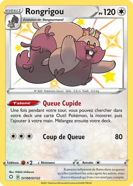 Rongrigou, carte Pokémon SHF SV100 — extension Destinées Radieuses