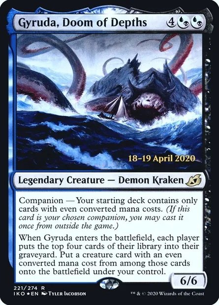 Gyruda, Doom of Depths, Magic card PIKO 221s — Ikoria: Lair of Behemoths Promos set