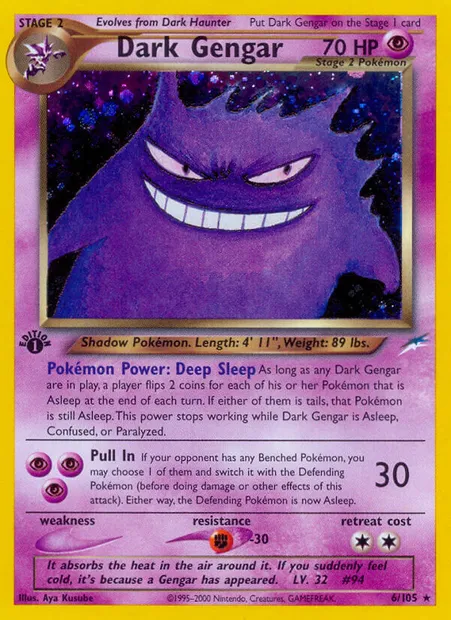 Dark Gengar, Pokémon card NDE 6 — Neo Destiny set
