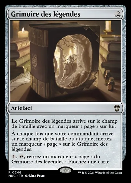 Grimoire des légendes, carte Magic MKC 246 — extension Murders at Karlov Manor Commander