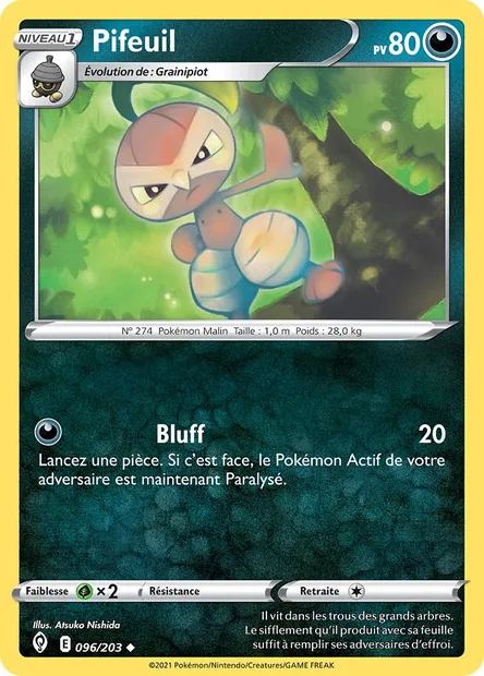 Pifeuil, carte Pokémon EVS 96 — extension Évolution Céleste