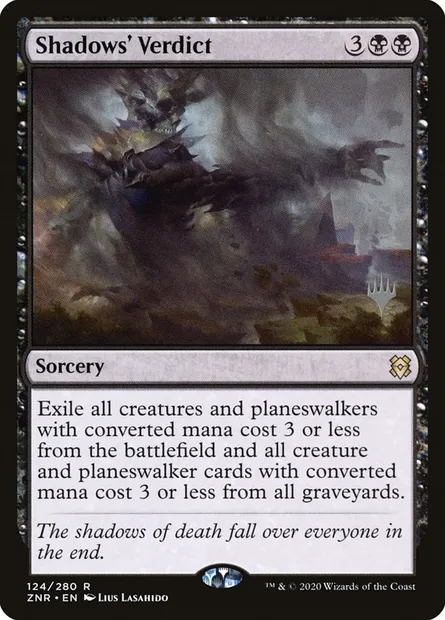 Shadows' Verdict, Magic card PZNR 124p — Zendikar Rising Promos set