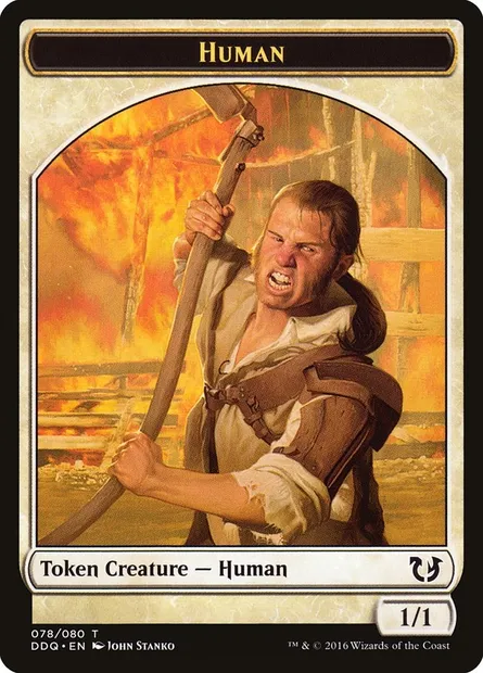 Human, Magic card DDQ 78 — Duel Decks: Blessed vs. Cursed set