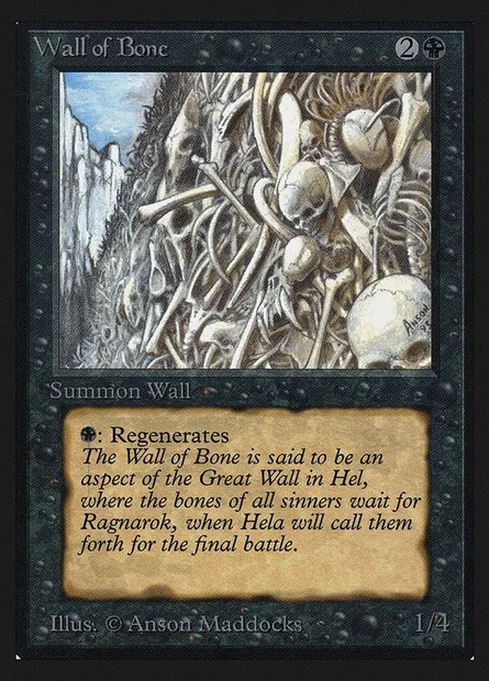 Wall of Bone, Magic card CEI 133 — Intl. Collectors' Edition set