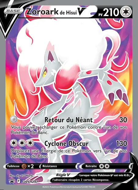Zoroark de Hisui V, carte Pokémon SWSH 297 — extension Promo SWSH