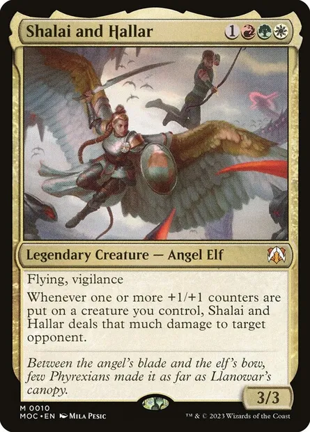 Shalai and Hallar, Magic card MOC 10 — March of the Machine Commander set