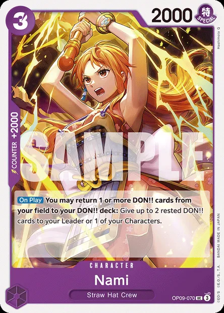 Nami, One Piece card OP09-070 — EMPERORS IN THE NEW WORLD set