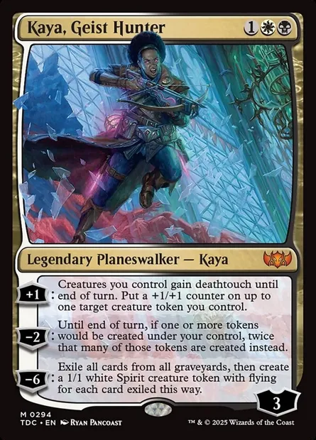 Kaya, Geist Hunter, Magic card TDC 294 — Tarkir: Dragonstorm Commander set