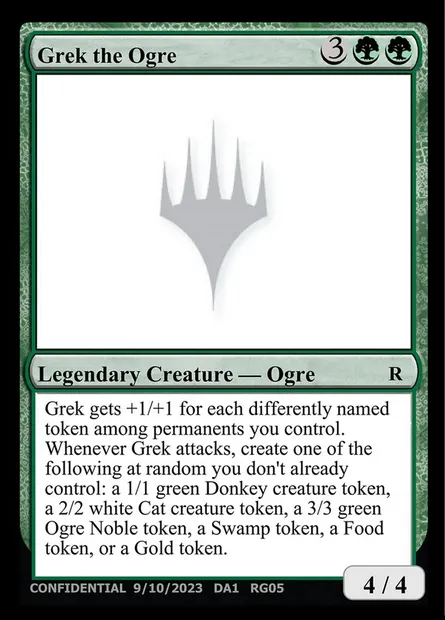 Grek the Ogre, carte Magic UNK RG05a — extension Unknown Event