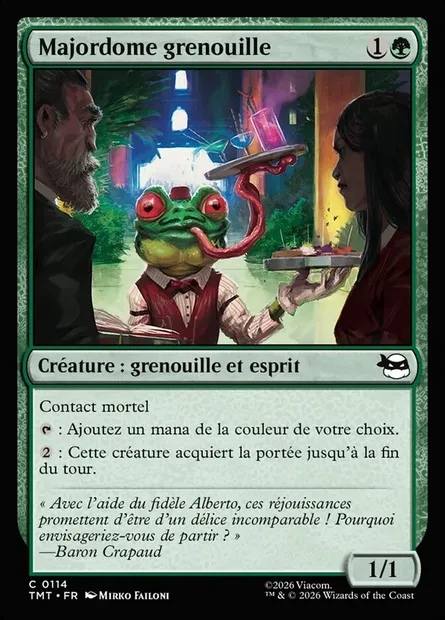 Majordome grenouille, carte Magic TMT 114 — extension Teenage Mutant Ninja Turtles