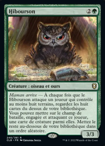 Owlbear Cub, carte Magic CLB 246 — extension Commander Légendes : la bataille de la Porte de Baldur