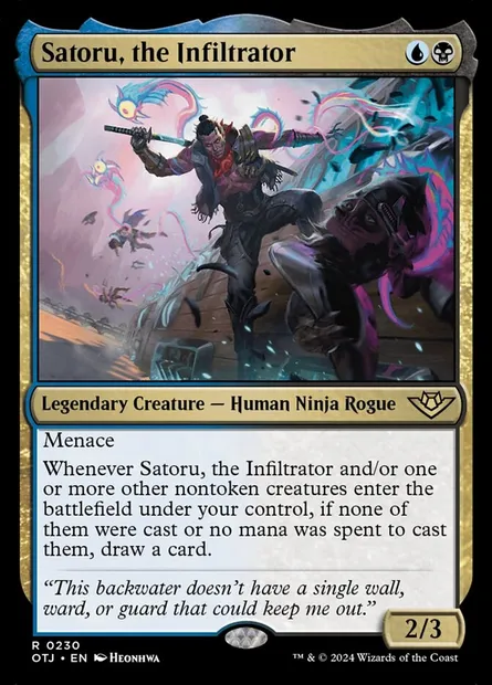Satoru, the Infiltrator, Magic card OTJ 230 — Outlaws of Thunder Junction set