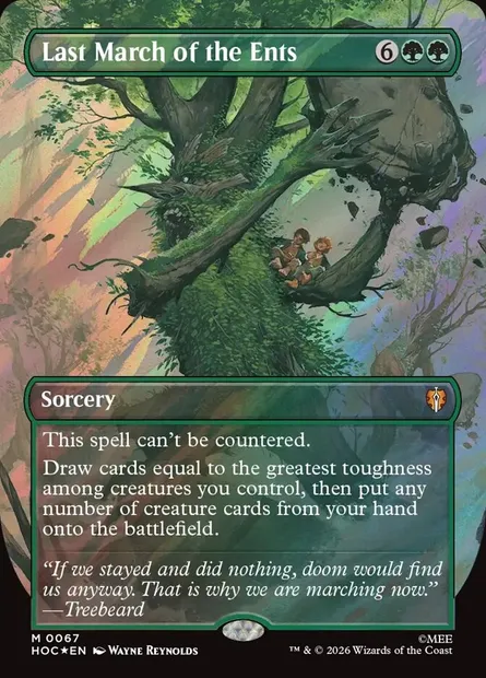 Dernière marche des Ents, carte Magic HOC 67 — extension The Hobbit Eternal