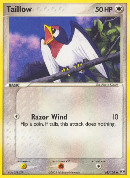 Taillow, Pokémon card EM 68 — Emerald set