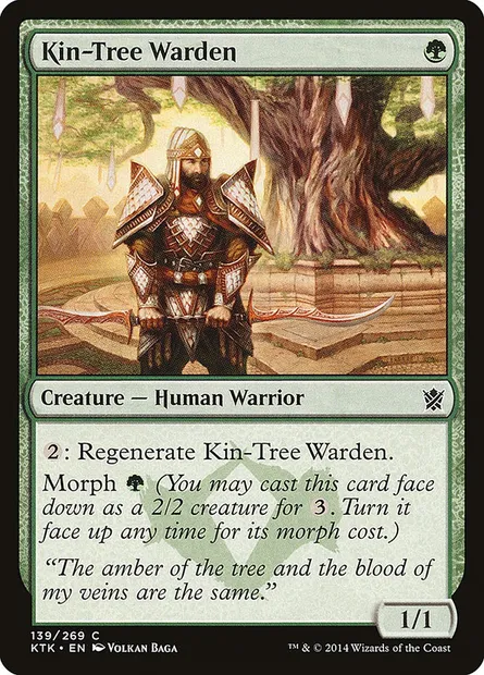 Kin-Tree Warden, Magic card KTK 139 — Khans of Tarkir set