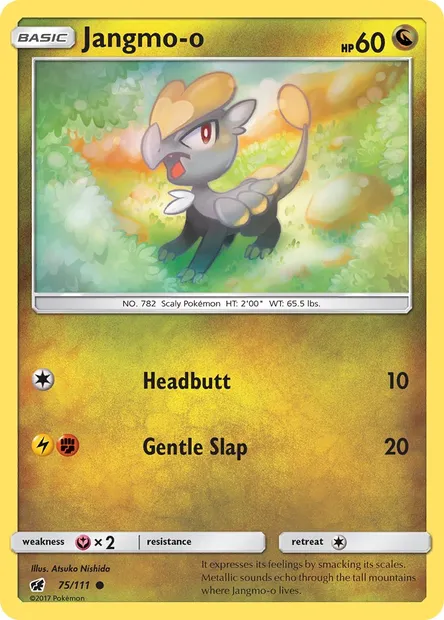 Jangmo-o, Pokémon card CIN 75 — Crimson Invasion set