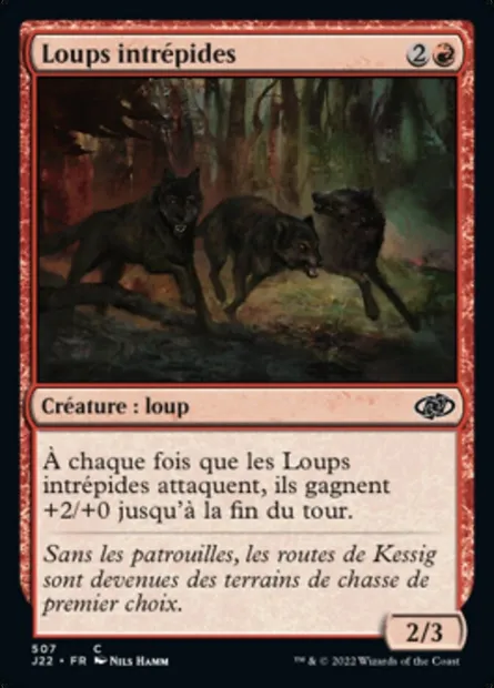 Loups intrépides, carte Magic J22 507 — extension Jumpstart 2022