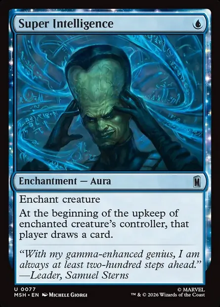 Super Intelligence, Magic card MSH 77 — Marvel Super Heroes set