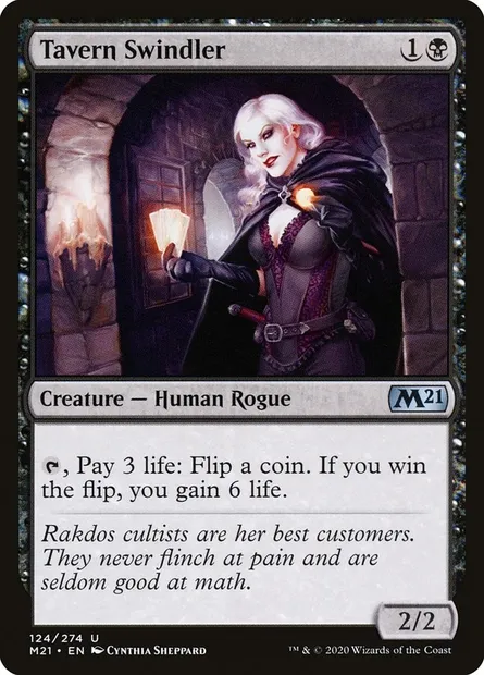 Tavern Swindler, Magic card M21 124 — Core Set 2021 set