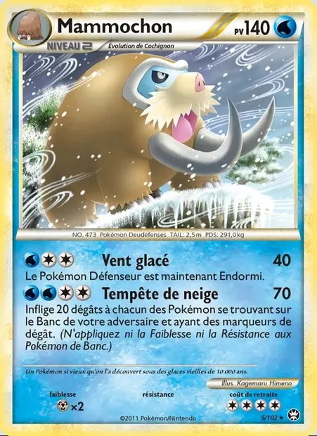 Mammochon, carte Pokémon TM 5 — extension Triomphant
