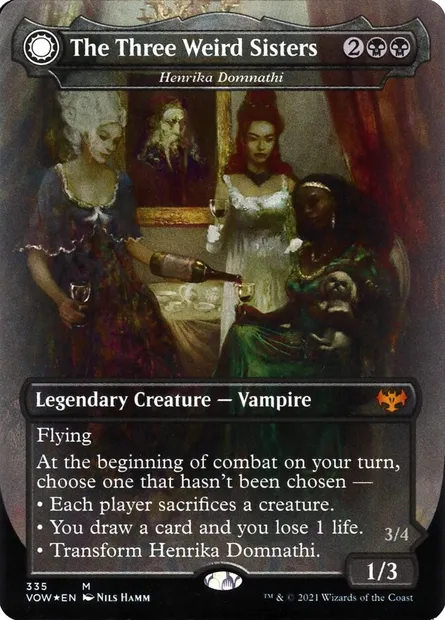 Henrika Domnathi // Henrika, Infernal Seer, Magic card VOW 335 — Innistrad: Crimson Vow set