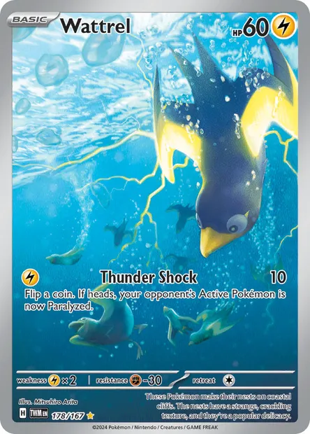 Wattrel, Pokémon card TWM 178 — Twilight Masquerade set