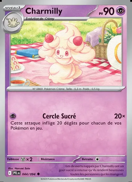 Charmilly, carte Pokémon PFL 044 — extension Flammes Fantasmagoriques