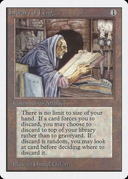 Bibliothèque de Leng, carte Magic 2ED 258 — extension Unlimited Edition