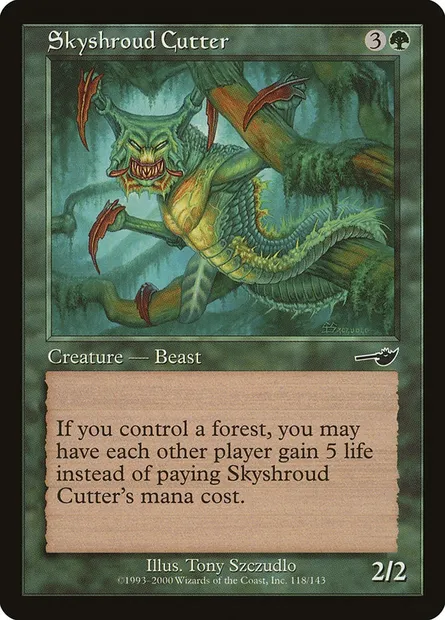 Skyshroud Cutter, Magic card NEM 118 — Nemesis set