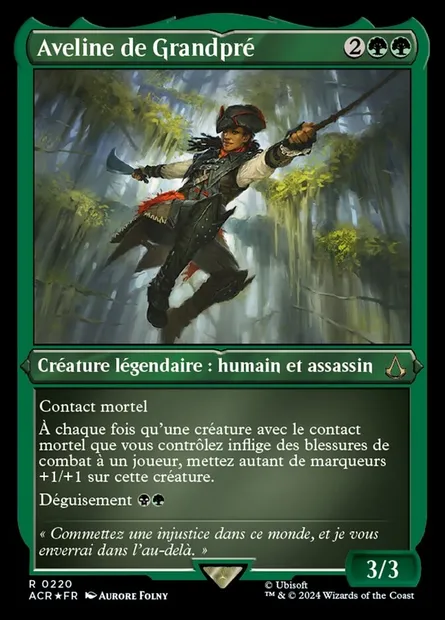 Aveline de Grandpré, carte Magic ACR 220 — extension Assassin's Creed