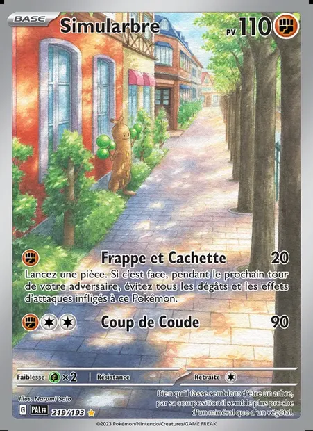 Simularbre, carte Pokémon PAL 219 — extension Évolutions à Paldea