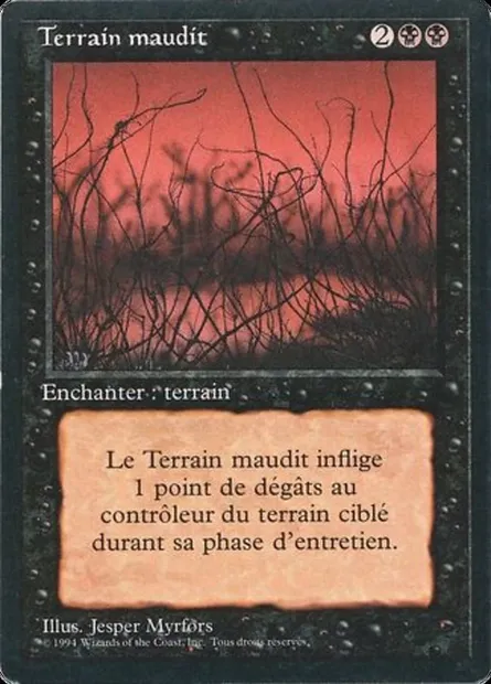 Terrain maudit, carte Magic FBB 98 — extension Foreign Black Border
