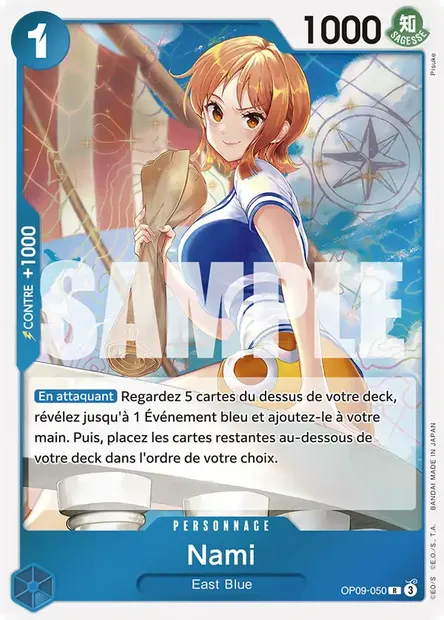 Nami, carte One Piece OP09-050 — extension LES NOUVEAUX EMPEREURS