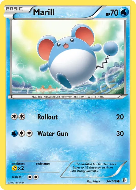 Marill, Pokémon card BCR 36 — Boundaries Crossed set