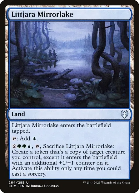 Littjara Mirrorlake, Magic card KHM 264 — Kaldheim set
