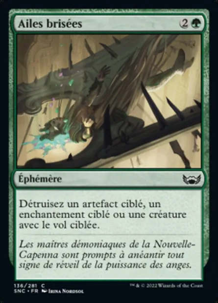 Ailes brisées, carte Magic SNC 136 — extension Les rues de la Nouvelle-Capenna