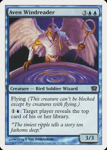 Avemain déchiffre-vent, carte Magic 9ED 62 — extension Neuvième Edition