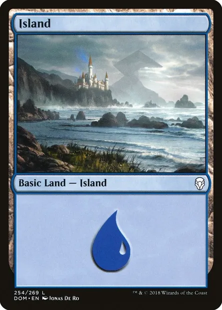 Island, Magic card DOM 254 — Dominaria set