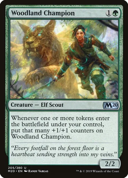 Woodland Champion, Magic card M20 205 — Core Set 2020 set