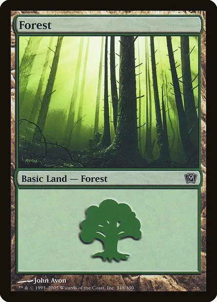 Forêt, carte Magic 9ED 348★ — extension Neuvième Edition