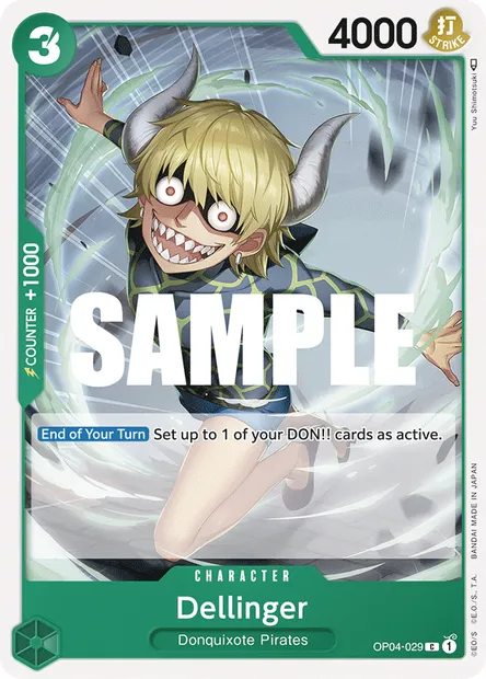 Dellinger, carte One Piece OP04-029 — extension KINGDOMS OF INTRIGUE