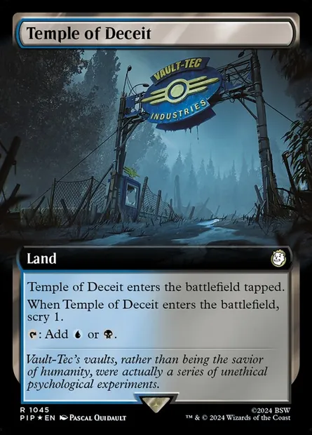 Temple de la tromperie, carte Magic PIP 1045 — extension Fallout