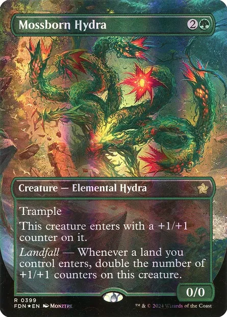 Mossborn Hydra, Magic card FDN 399 — Foundations set