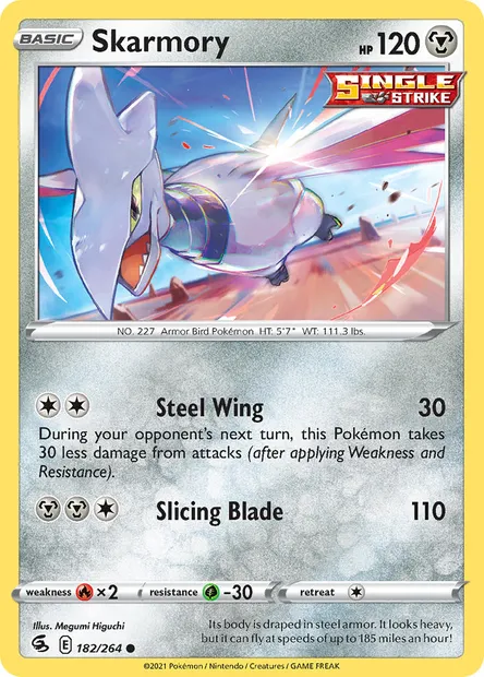 Skarmory, Pokémon card FST 182 — Fusion Strike set