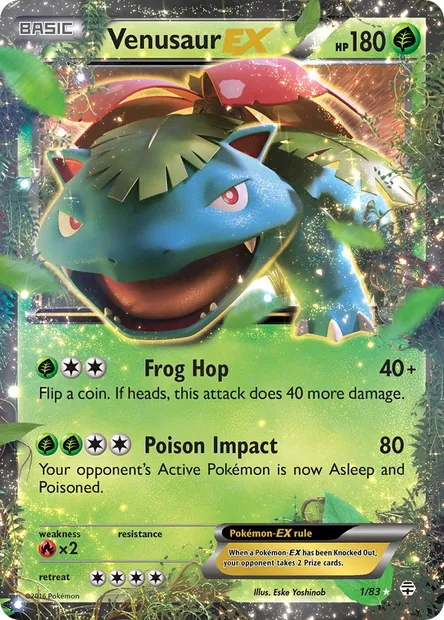 Venusaur EX, Pokémon card GEN 1 — Generations set