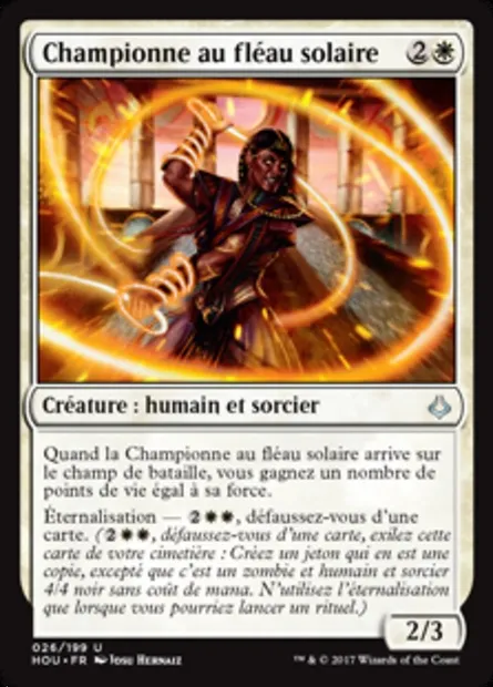 Championne au fléau solaire, carte Magic HOU 26 — extension L’âge de la destruction