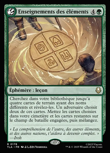 Enseignements des éléments, carte Magic TLA 178 — extension Avatar: The Last Airbender